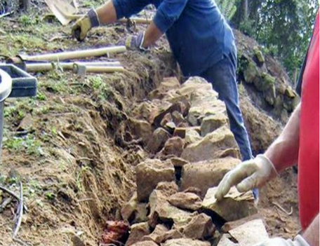 Dry stone walls on Cinque Terre terraces