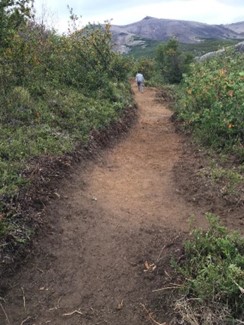 new trail with sustainable slope